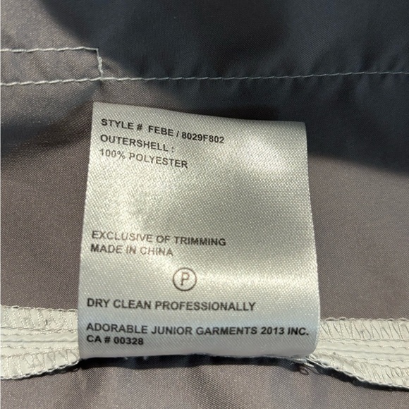 SOSKEN Sz 1-2 (Vanity) Z-Cristal Zipper Hooded Drawstring Pockets Raincoat - Picture 9 of 9